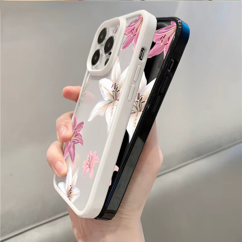 Transparente Handyhülle mit Lilien-Blumenmuster für Samsung Galaxy S26 Ultra, S25 FE, S24, S23, A56, A55, A54, A53, A52, A35, A34, A16, A15 und S21 - Bild 3
