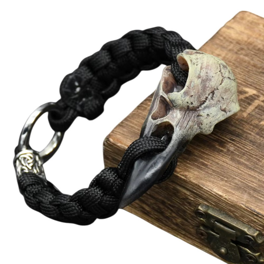 Armband Paracord Seil, Edelstahl, Schwarz, Unisex - Bild 3