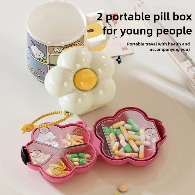 UNTIOR Pillendose Mini Medikamenten-Organizer mit Fach - Bild 1