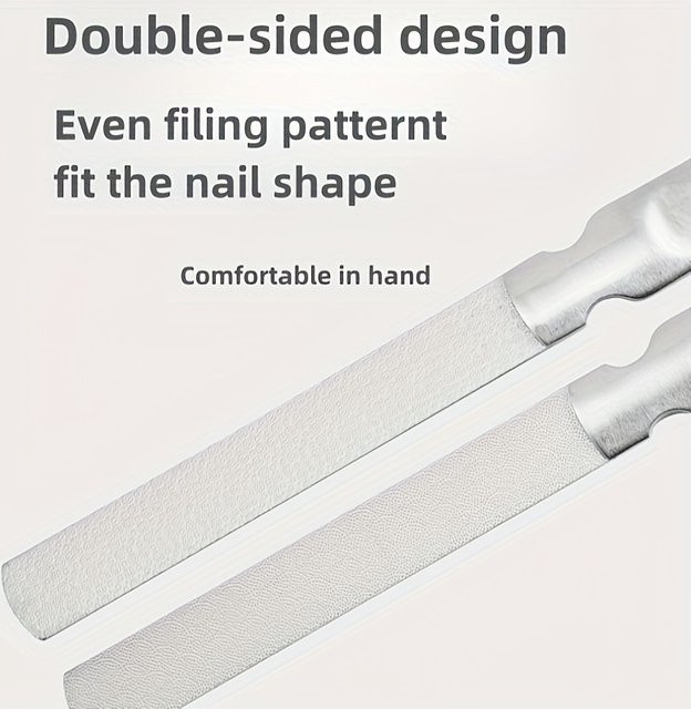 Ouriner Doppelseitige Nagelfeile aus Edelstahl, Unisex - Bild 1