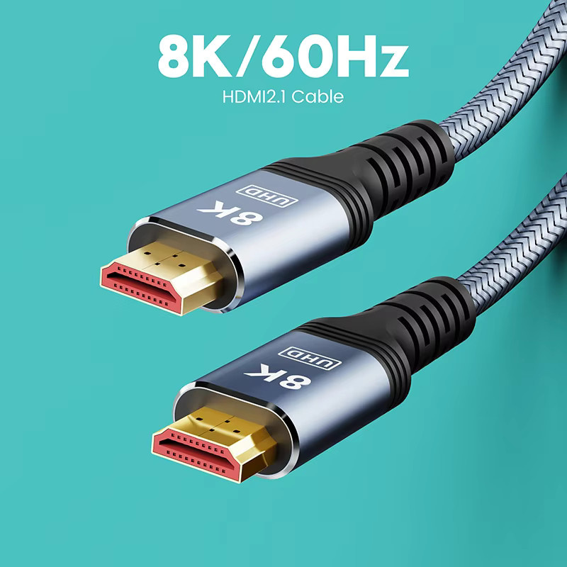 VOTHOON HDMI 2.1 Kabel in Silber für 8K UHD, 4K 120Hz, HDR und eARC zur Nutzung mit TV, Xbox, PS5 und Projektor - Bild 2