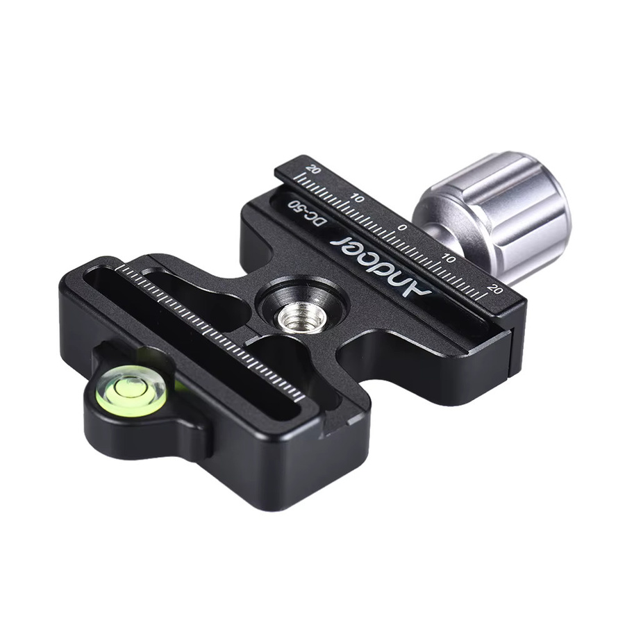 Andoer Universeller Schnellspanner-Klemmknopf aus Aluminiumlegierung in Schwarz mit 1/4 Zoll und 3/8 Zoll Schraubenloch für Arca Swiss Standard-Schnellwechselplatten - Bild 1
