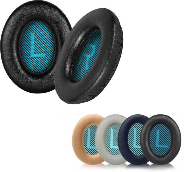 Bose Ersatz-Ohrpolster für Quiet Comfort QC2 QC15 QC25 QC35 AE2 AE2i AE2w Over-Ear Kopfhörer in Schwarz oder Blau - Bild 1