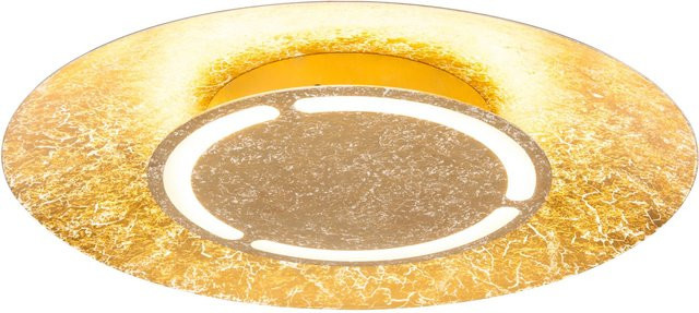 Globo Lighting LED-Deckenleuchte Tabea in Gold, rund, inkl. Leuchtmittel warmweiß - Bild 1
