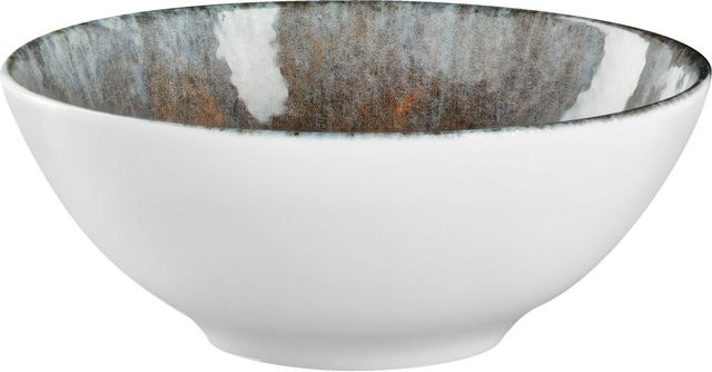 VEGA Schale Saturnus Salatbowl aus Keramik, 6er Pack, anthrazit, grün, orange und weiß, Durchmesser: 15 cm, Höhe: 6 cm, Volumen: 500 ml - Bild 1