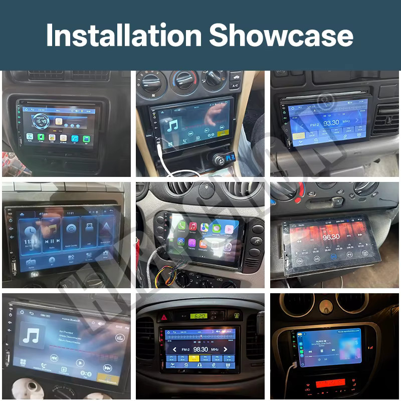 Sinovcle 1 DIN Autoradio Multimedia-MP5-Player mit 7 Zoll Touchscreen, Carplay und Android Auto, Schwarz, AUX/FM/USB/TF, 12V Universal - Bild 6