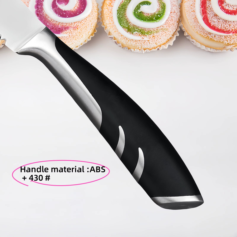 ALLWIN HOUSEWARE W Steakmesser-Set aus hochkohlenstoffhaltigem Edelstahl mit schwarzem ergonomischen Kunststoffgriff, 5 Zoll, Silber/Schwarz - Bild 3
