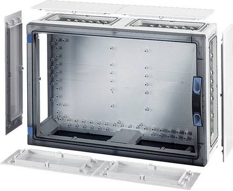 Hensel FP 0441 Verteilergehäuse aus Kunststoff in Grau und Transparent, B/T/H: 54,6 x 36,6 x 18,6 cm - Bild 1