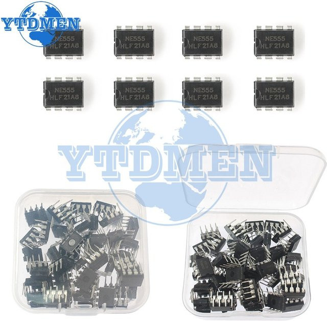 YTDMEN NE555P DIP-8 IC Chip Kit integrierte Schaltkreise in Schwarz - Bild 1