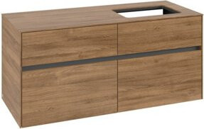 V&B Waschtischunterschrank Collaro in Kansas Oak, Braun, B/T/H: 120 x 54,8 x 50 cm, Waschtisch rechts - Bild 1
