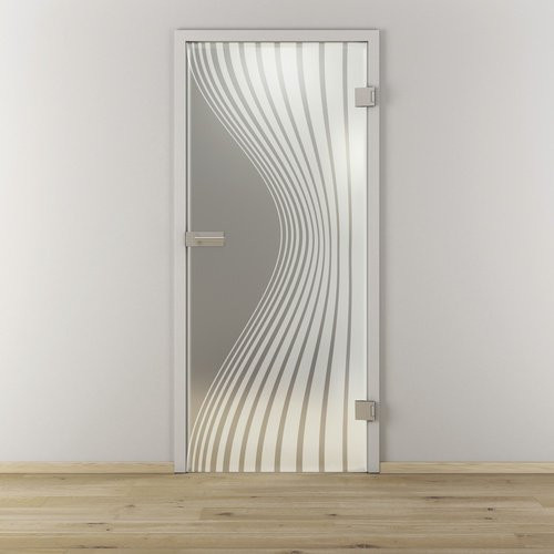 NOVADOORS Glasdrehtür NOVA 543 modern, transparent matt, B: 83,4 cm, H: 197,2 cm, T: 33,1 cm - Bild 1