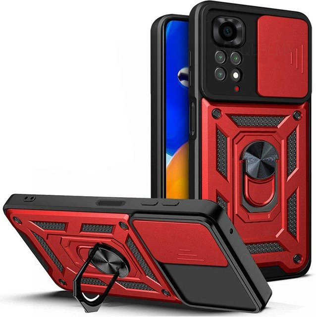 Stoßfeste Rüstung Schutzhülle mit Kameraschutz für Xiaomi und Redmi Modelle in Rot - Bild 1