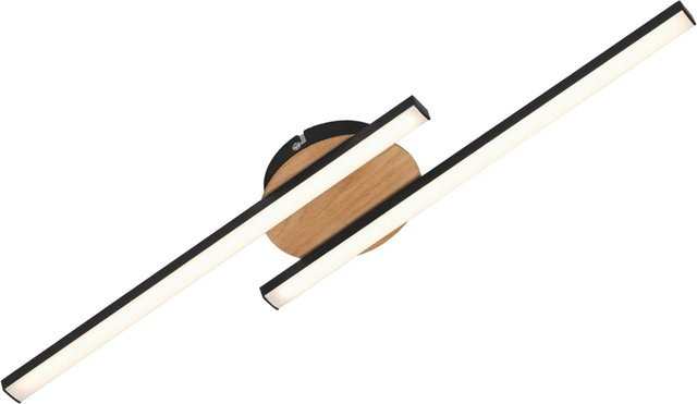 Brilo LED-Deckenleuchte Go Schwarz mit warmweißer Lichtfarbe, B/T/H: 56 x 12 x 3,7 cm - Bild 1