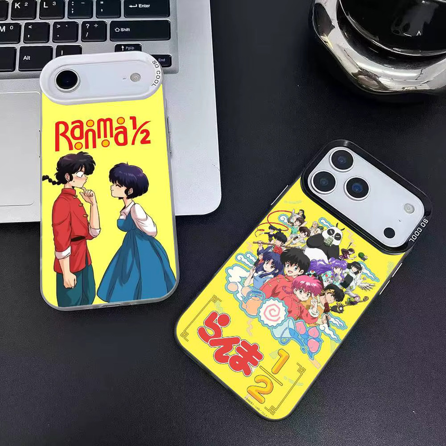 Ranma 1/2 Cartoon Handyhülle für Apple iPhone 12 13 14 15 16 17 Pro Max Plus in Multicolour mit Protect Plating Design - Bild 2