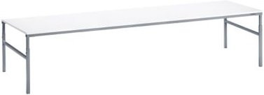 Treston Arbeitstisch TP-918-3 höhenverstellbar in Grau und Weiß mit Stahl- und Holzoberfläche, B: 180 cm, T: 90 cm, H: 90 cm - Bild 1