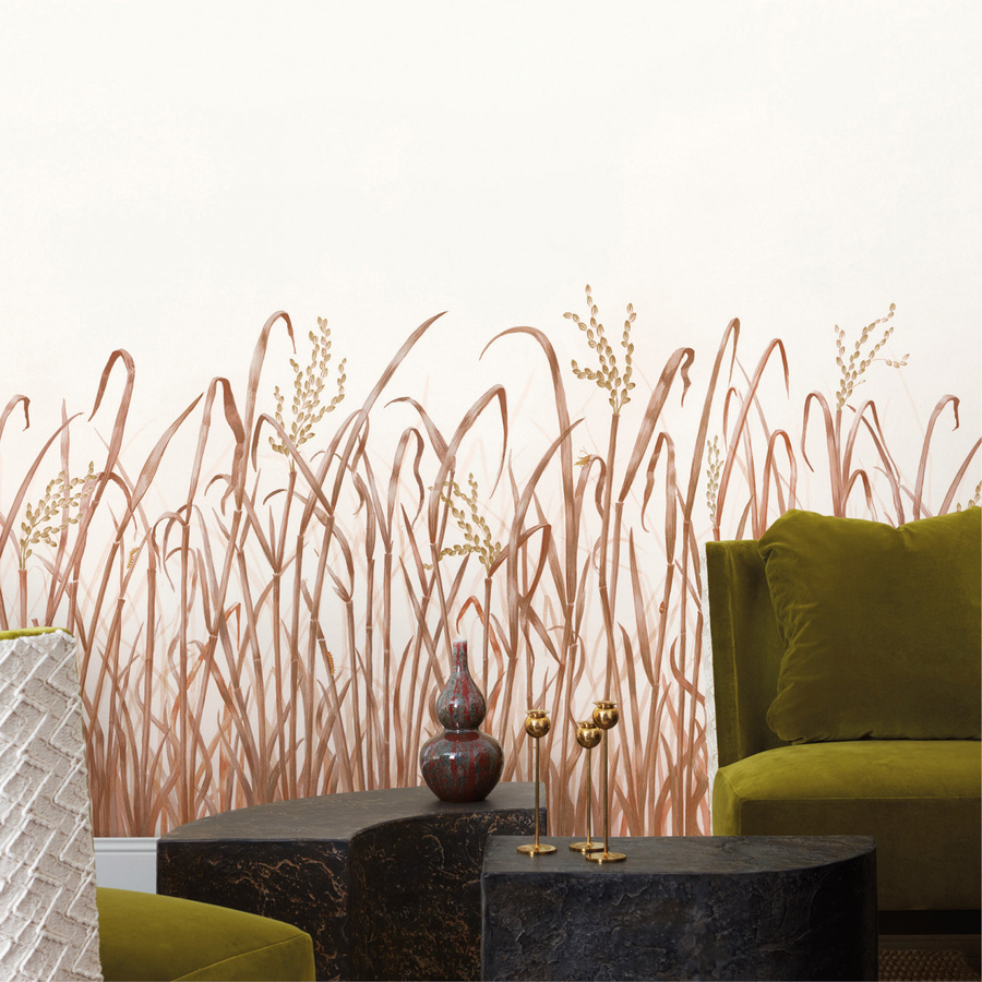 Nobilis Mural Hors-Champs Wandtattoo PAN131 mit floralem Design in Ocker/Creme - Bild 1