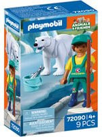 PLAYMOBIL Animals & Friends Zoo: Eisbär und Pfleger Konstruktionsspielzeug - Bild 1