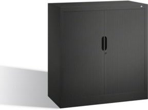 C+P Akten-Sideboard Omnispace mit Rollladen und Schloss, Schwarzgrau, H: 103,0 cm, B: 100,0 cm, T: 42,0 cm - Bild 1