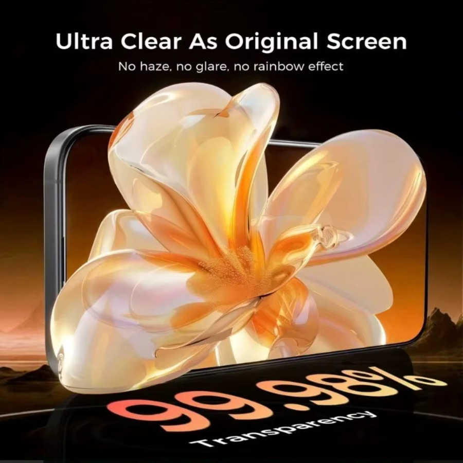 4er-Pack VIVO X300 Pro Displayschutz aus gehärtetem Glas mit oleophober Beschichtung, transparent - Bild 5