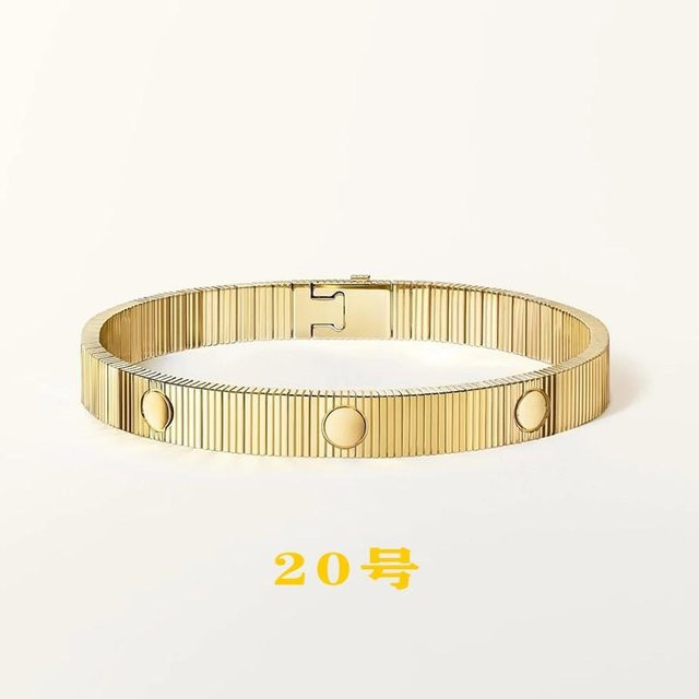 FFJB Armreif Edelstahl Titan, Gold, Unisex, 20cm - Bild 1