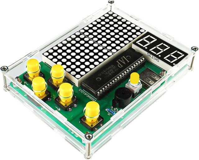 DIY Pixel Spielkonsole Kit Classic Cube Mini Videospielkonsole zum Selbstbauen mit Koffer, Mehrfarbig - Bild 1