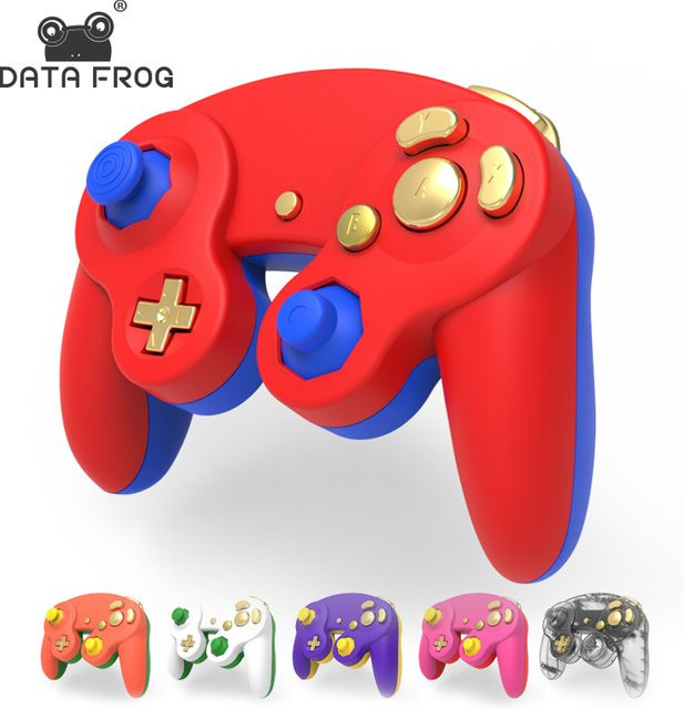 DATA FROG Custom Controller Shell Ersatzteil-Set in Schwarz mit Tasten und Joystick für Gamecube Style Konsolen zum DIY-Bau eines Fighting Game Pads - Bild 1