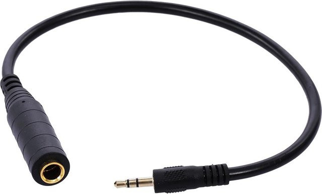 Andoer Audio-Adapterkabel 3,5 mm Stecker auf 6,35 mm Buchse Konverter in Schwarz und Gold - Bild 1