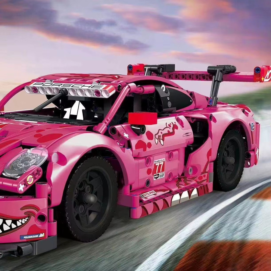 GSF Dinosaurier-Auto, Rennwagen, pink - Bild 3