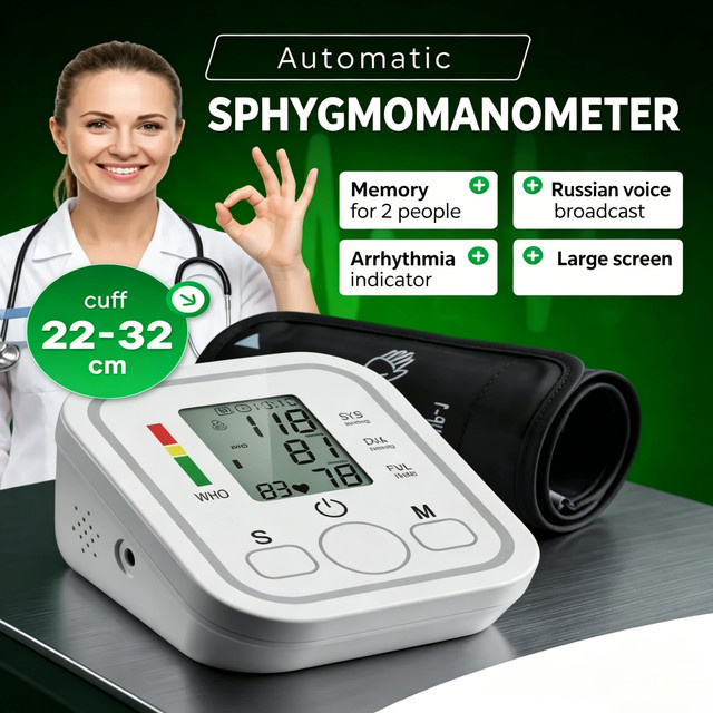 AiQUE Automatisches Oberarm-Blutdruckmessgerät in Weiß mit 22-32 cm Manschette für die häusliche Gesundheitspflege - Bild 1