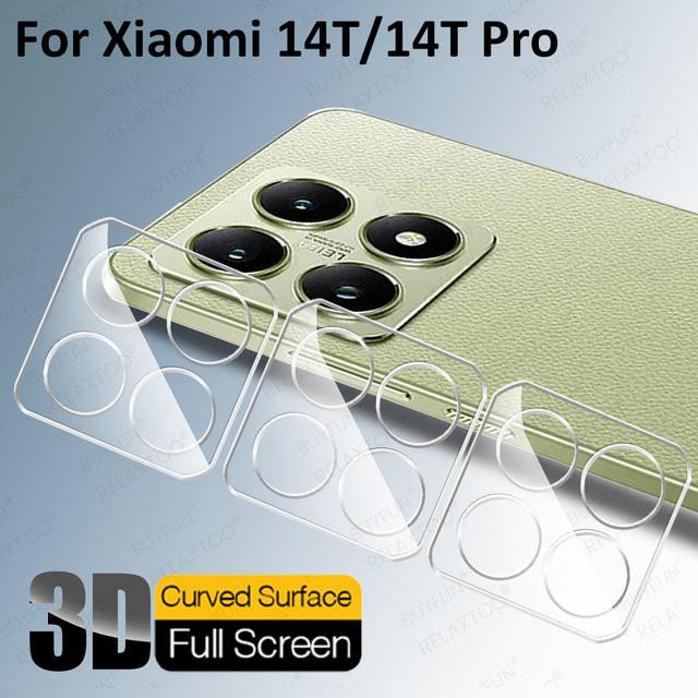 3er-Set Transparentes 3D Kamera-Schutzglas für Xiaomi 14T Pro 5G - Bild 1