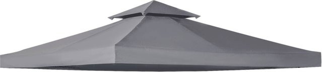 Outsunny Ersatzdach für Pavillon aus Polyester in Grau, B/T/H: 300 x 300 x 1 cm - Bild 1
