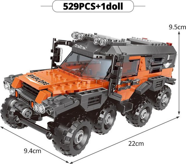 ZKZC Technisches Offroad-Rennfahrzeug LKW, Automodell Bausteine, ab 6 Jahren - Bild 1
