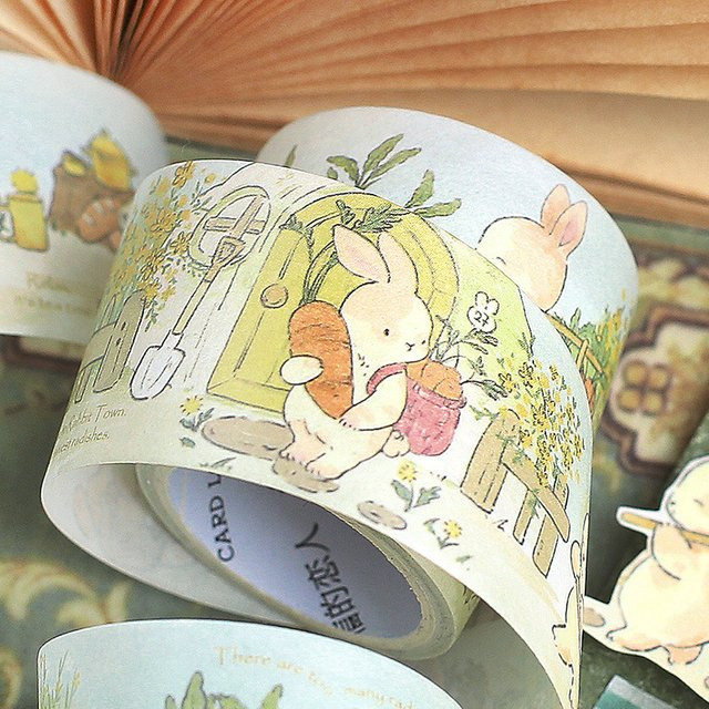 Kawaii Cartoon Washi Tape Aufkleber in Multicolour für Scrapbooking und Junk Journal, Breite: 3 cm, Länge: 3 m - Bild 1