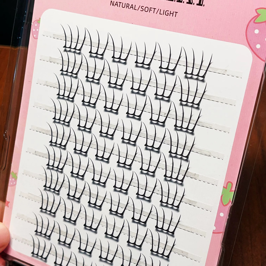 LIMEIKAI Künstliche Wimpern, 60 Cluster, Natürlich, Unisex - Bild 3