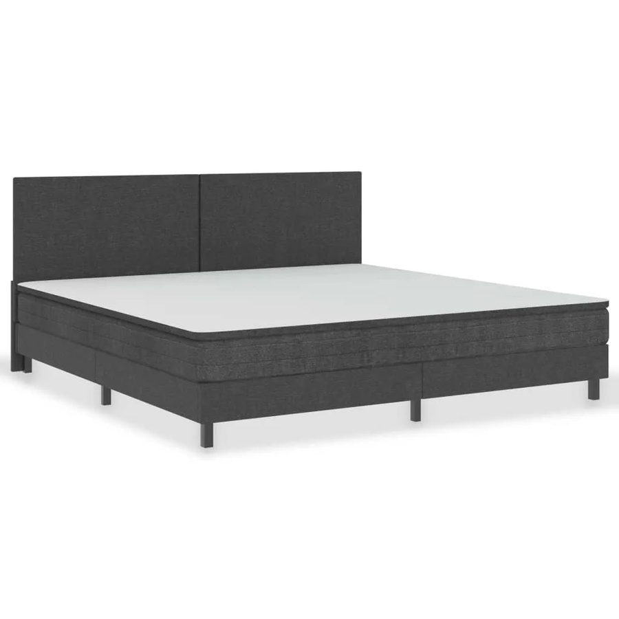 vidaXL Boxspring-Bettgestell aus Stoff in Grau, B/T/H: 200 x 200 x 24,5 cm - Bild 2