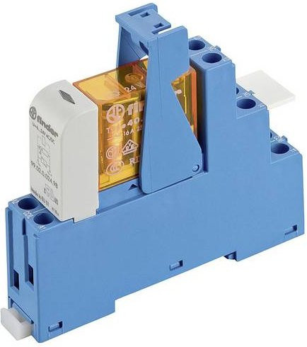 Finder Koppelrelais 48.61.8.230.1060, 230 V/AC, 16A, 1 Wechsler, Blau - Bild 1