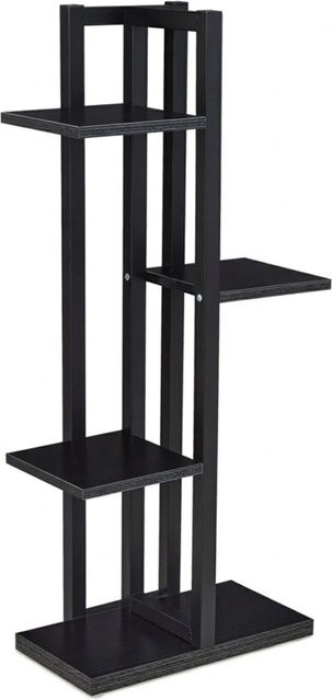 Relaxdays Blumenregal modern aus Metall in Schwarz, B/T/H: 42,5 x 22,5 x 93 cm - Bild 1