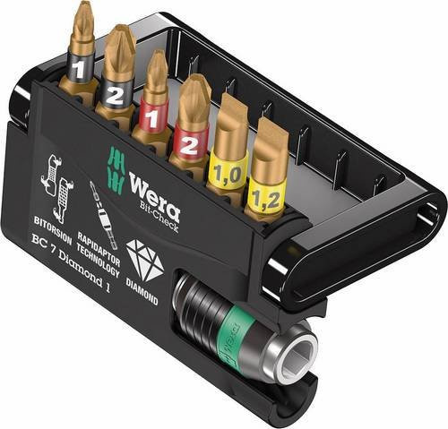 Wera Bit-Check 7 Diamond Bit-Set, 7-teilig, Mehrfarbig - Bild 1