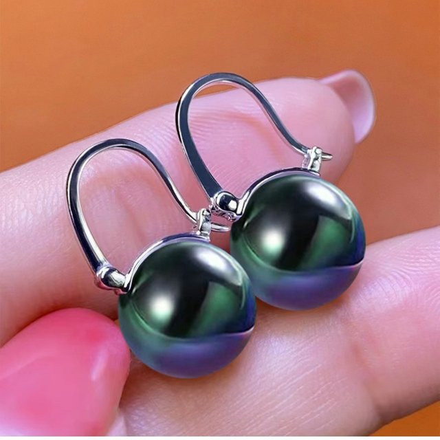 ALCADEN Perlenohrringe Edelstahl, Silber, Damen, 12mm - Bild 1