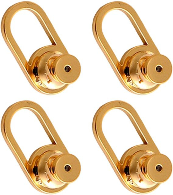 Ohrring-Lifter-Verschlüsse U-förmig, gold, 4er-Pack, Unisex - Bild 1