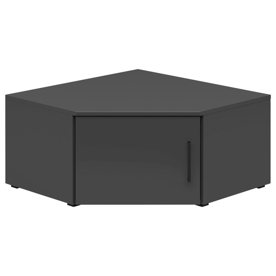 Mömax Aufsatzschrank Multistauraum in Grau Matt mit Schranktüren, B/T/H: 71,5 x 35,0 x 71,5 cm - Bild 2