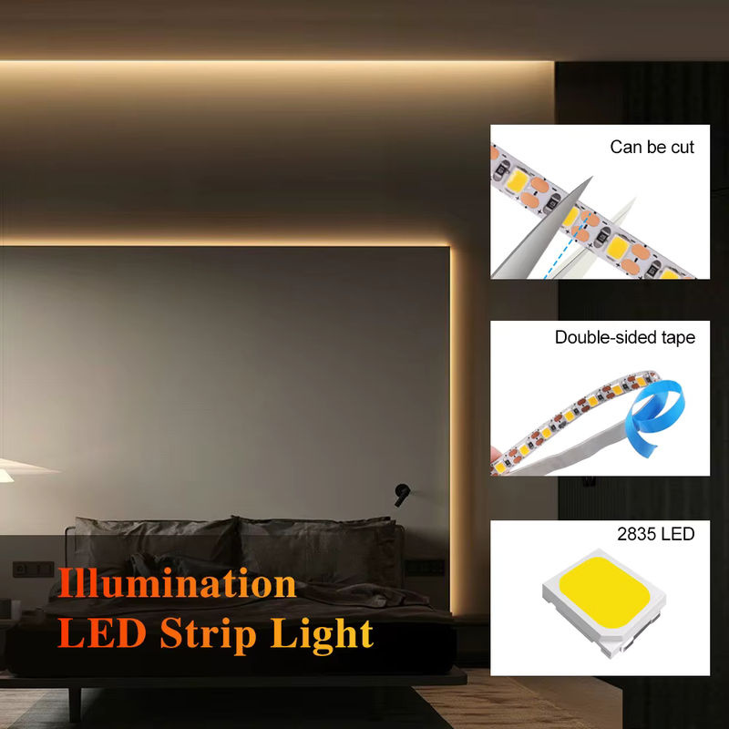GAHADA LED-Streifen CCT mit 120 LEDs/m, SMD 2835, DC 5 V, USB-Anschluss, IP20, selbstklebend und schneidbar, Farbe: Weiß - Bild 6