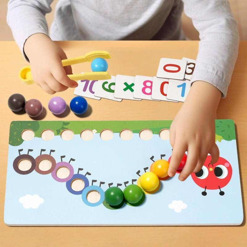 Yiran toy Raupe Rechenklammer Perlenspielzeug Montessori Lernspielzeug - Bild 2