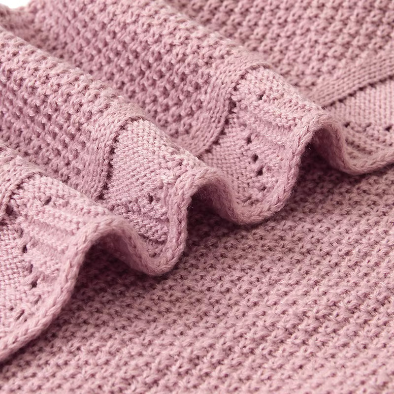 Mimixiong Strickdecke für Babys und Neugeborene, superweiche Babydecke B/B/H: 100 x 80 cm - Bild 3