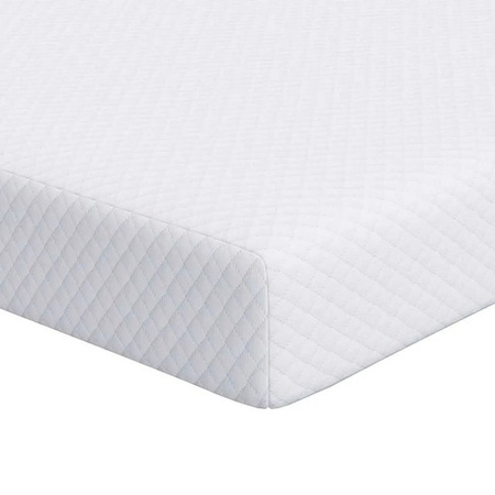 vidaXL Matratzenauflage aus Jacquard-Stoff in Weiß, B/T: 140 x 200 cm