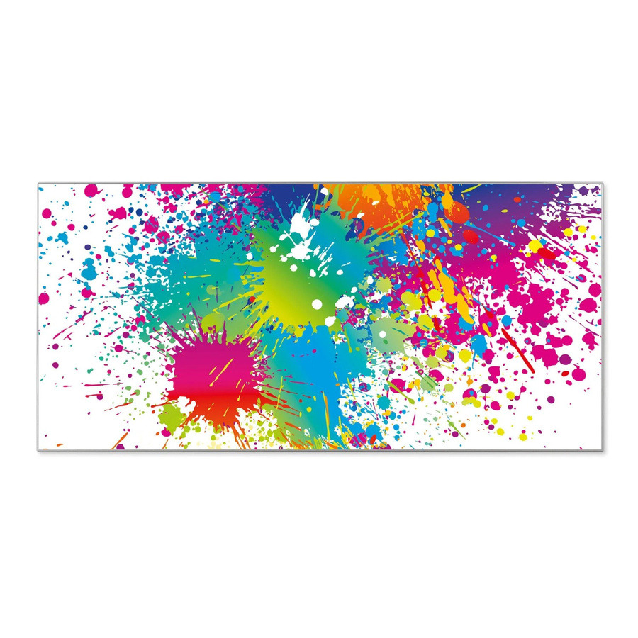 Banjado Magnettafel aus Metall in Silber mit Motiv Farbspritzer, B/H: 78 x 37 cm - Bild 2