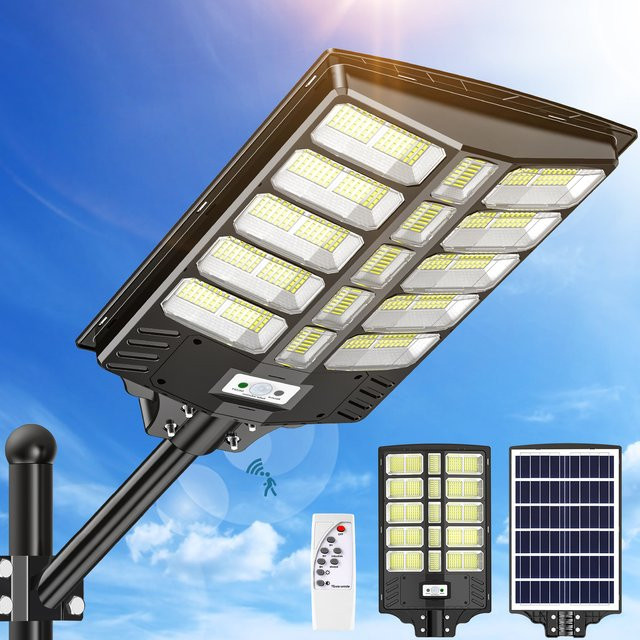 Wasserdichte Solar-LED-Außenwandleuchte in Schwarz mit Bewegungssensor und kaltweißem Licht für Garten und Terrasse - Bild 1