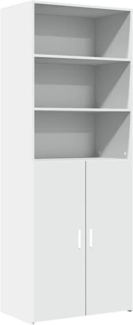vidaXL Highboard Weiß Modern mit offenen Regalfächern und Türen, B/T/H: 70 x 42,5 x 185 cm - Bild 1