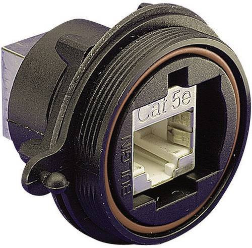 Bulgin PX0833 Sensor- und Aktor-Einbausteckverbinder Buchse in Schwarz mit 8 Polen (8P8C) - Bild 1