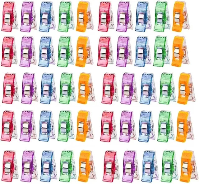 Bunte Mehrzweck-Nähteclips aus Kunststoff für Handwerk, Häkeln und Stricken, Multicolor - Bild 1